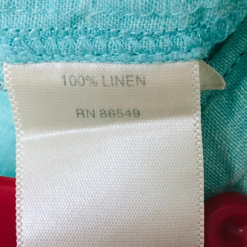 Tommy Bahama Aqua 100% Linen Pants Coastal Minimalist Drawstring Straight Size 2 - Picture 6 of 10